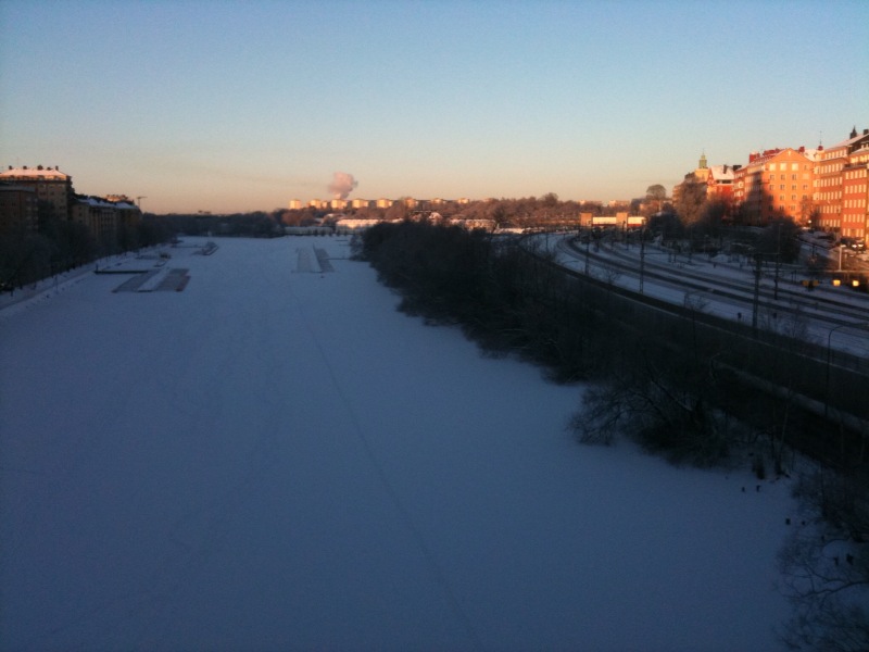 När isen ligger på Karlbergskanalen