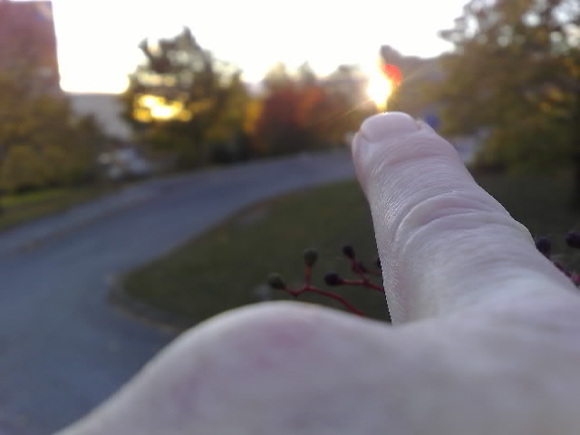 Ett brinnande finger