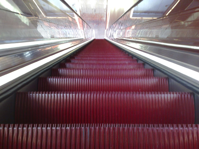 Röda rulltrappan i Uppsala
