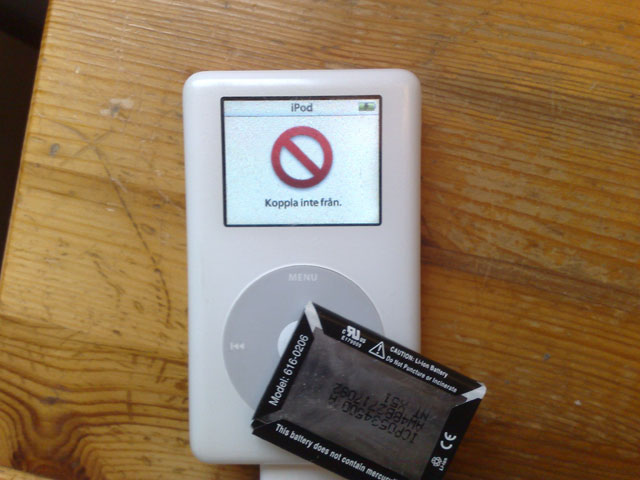 Nytt batteri i min Ipod