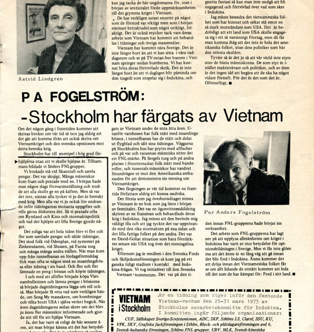 Astrid Lindgren – Vietnam har kommit Sverige nära
